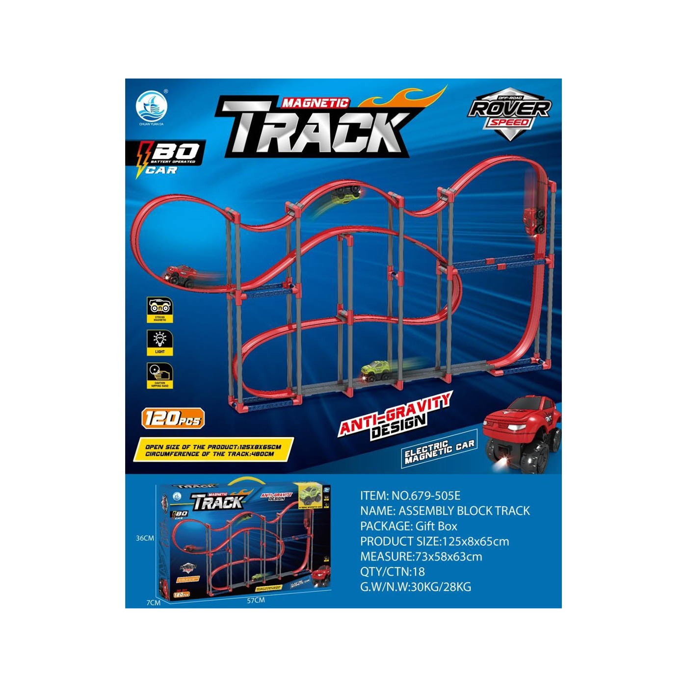 MEGA Magnetic car track + accessories
