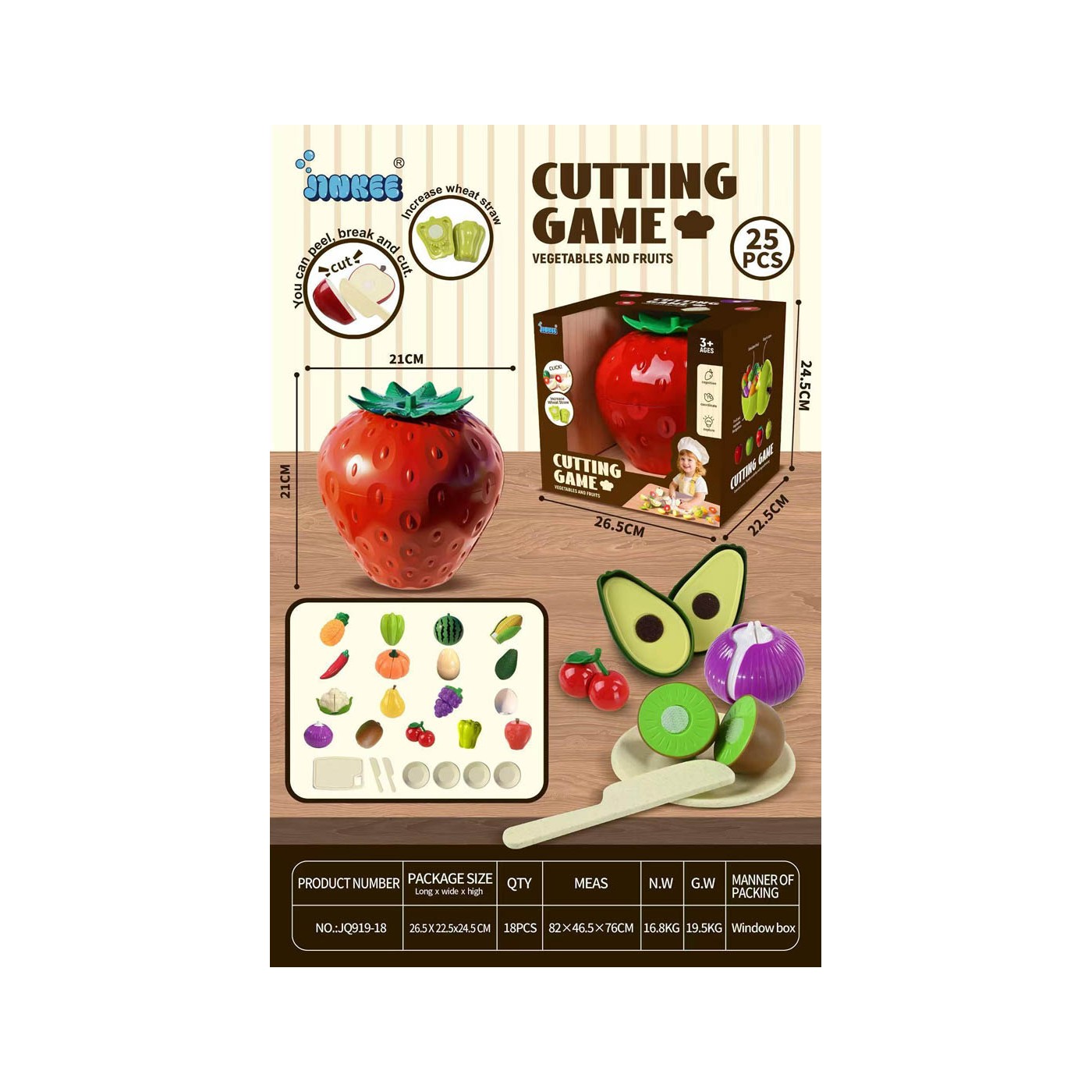 Strawberry Fruit and Vegetable Piercing Set + Accessories