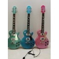 Electric Guitar with Microphone Blue
