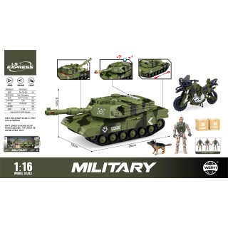 Military Vehicle Set with Tank + Figures