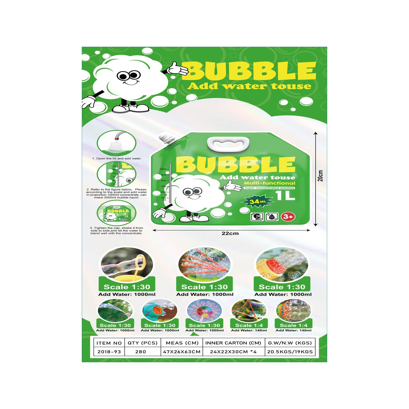 Soap Bubble Concentrate 1L