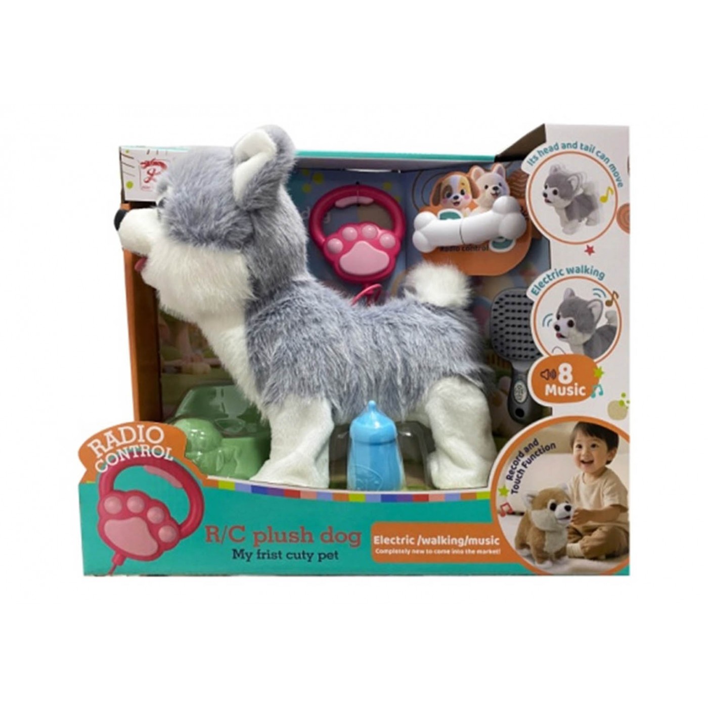 Remote Control Husky Dog + Accessories