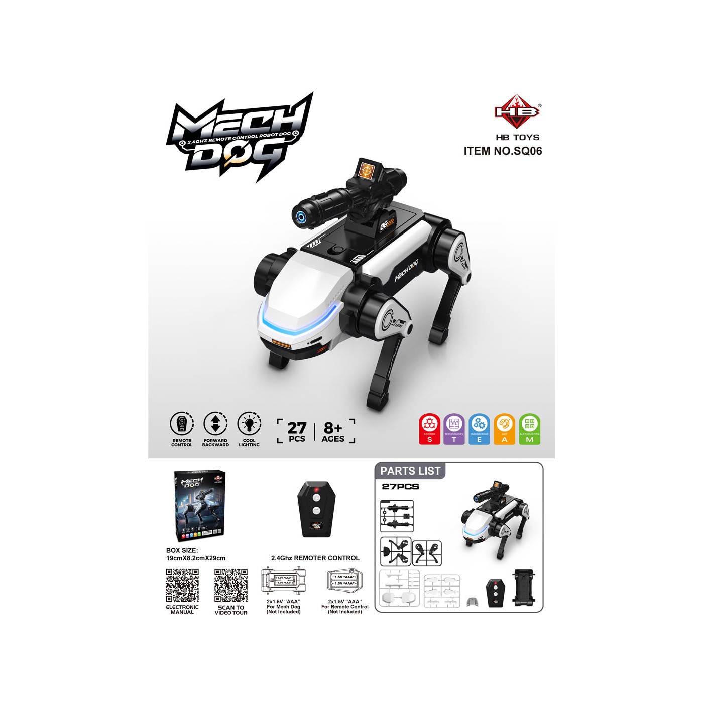 R/C robot MECH DOG with shooting function