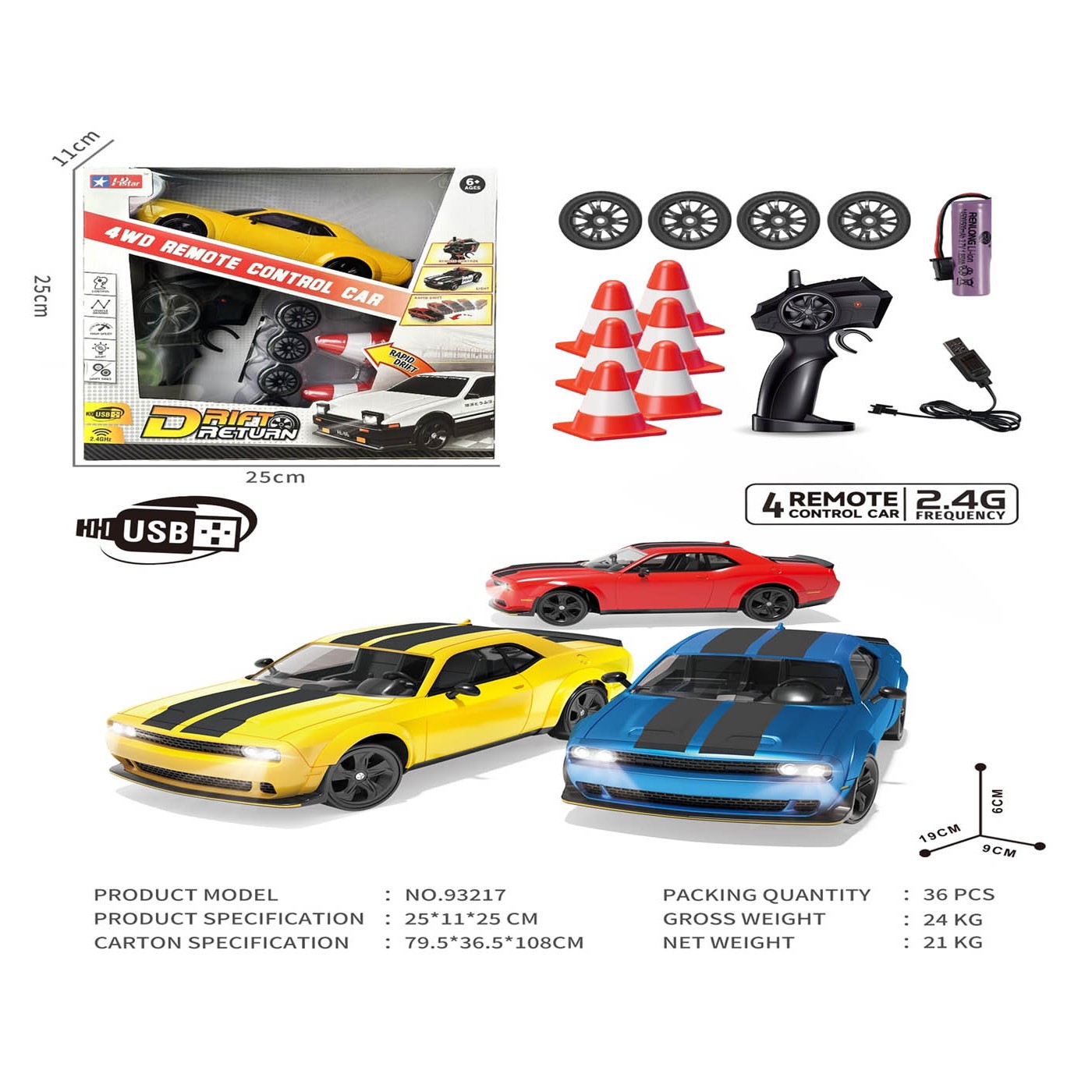 Drift Car SPORT + Accessories Red