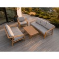 Aluminum Garden Furniture Two Sofas + Armchair + Table