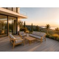 Aluminum Garden Furniture Two Sofas + Armchair + Table