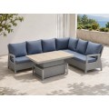 Garden Furniture Rattan Corners + Adjustable Table with Cera
