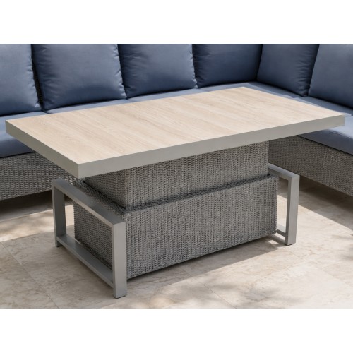 Garden Furniture Rattan Corners + Adjustable Table with Cera