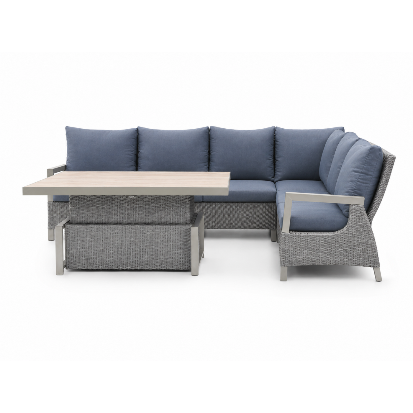 Garden Furniture Rattan Corners + Adjustable Table with Cera