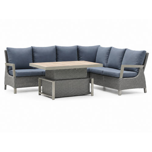 Garden Furniture Rattan Corners + Adjustable Table with Cera
