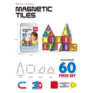 Magnetic Bricks Set 60el. + Box