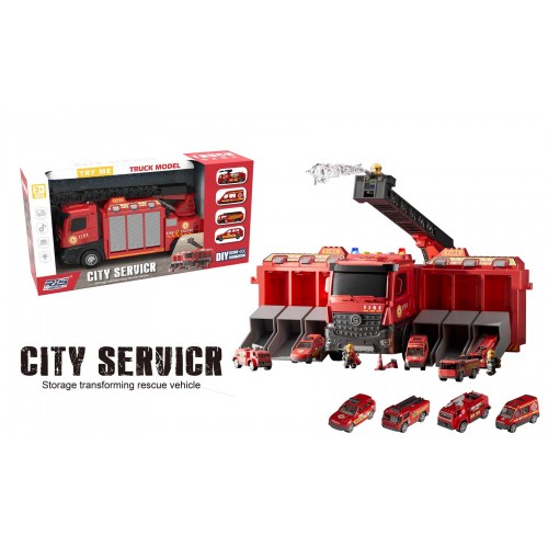 Fire brigade vehicle 2in1 + Vehicles