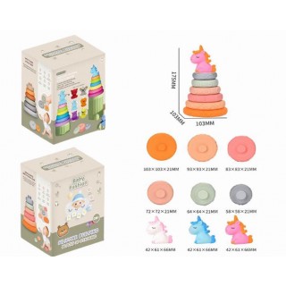 Soft Coloured Sensory Pyramid Unicorn