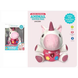 Soft Interactive Pink and White Unicorn with Lights and Sounds Function
