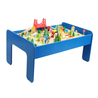 MEGA Wooden Train on a Table + Accessories