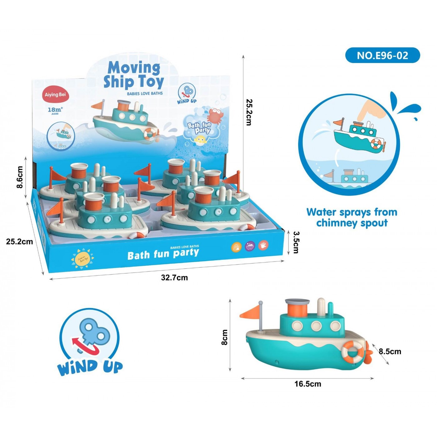 Screw-on Bathing Ship