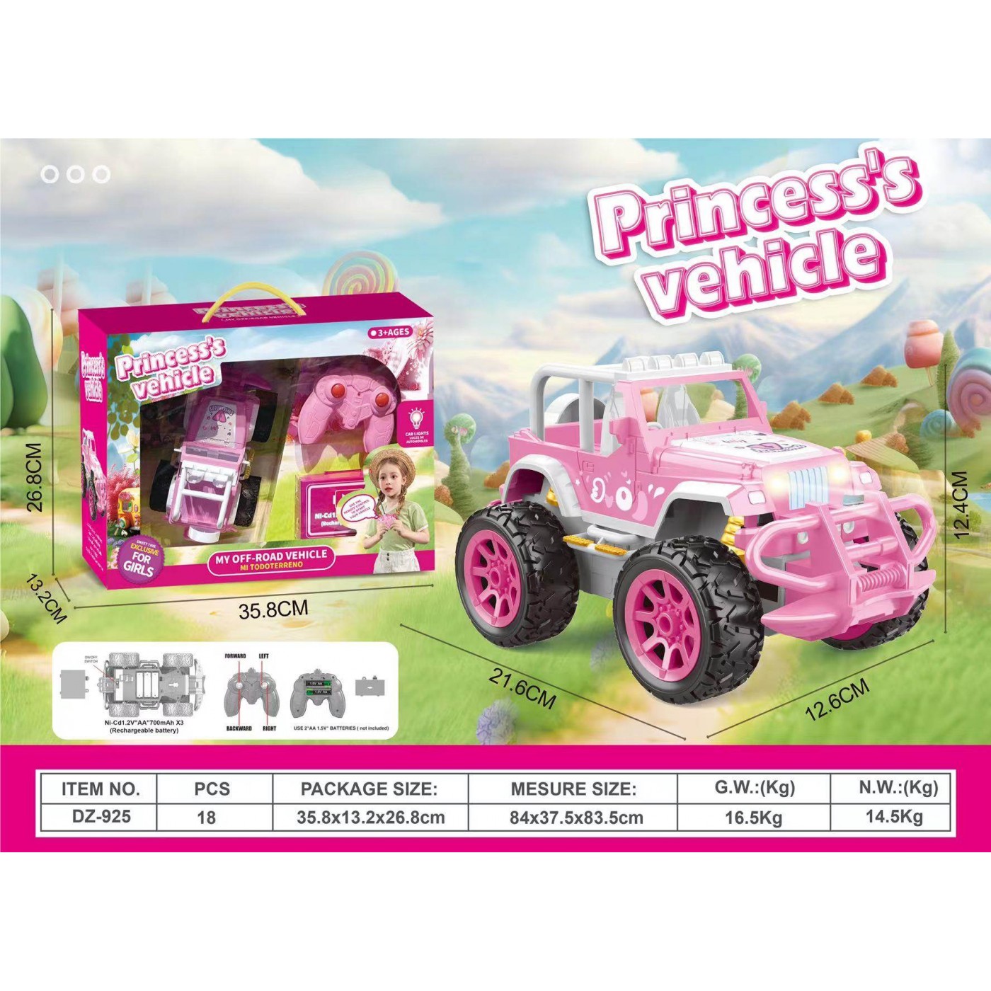 Pink Princesses Terrain Vehicle R/C
