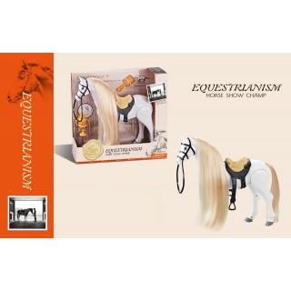 White Horse with Long Mane + Accessories