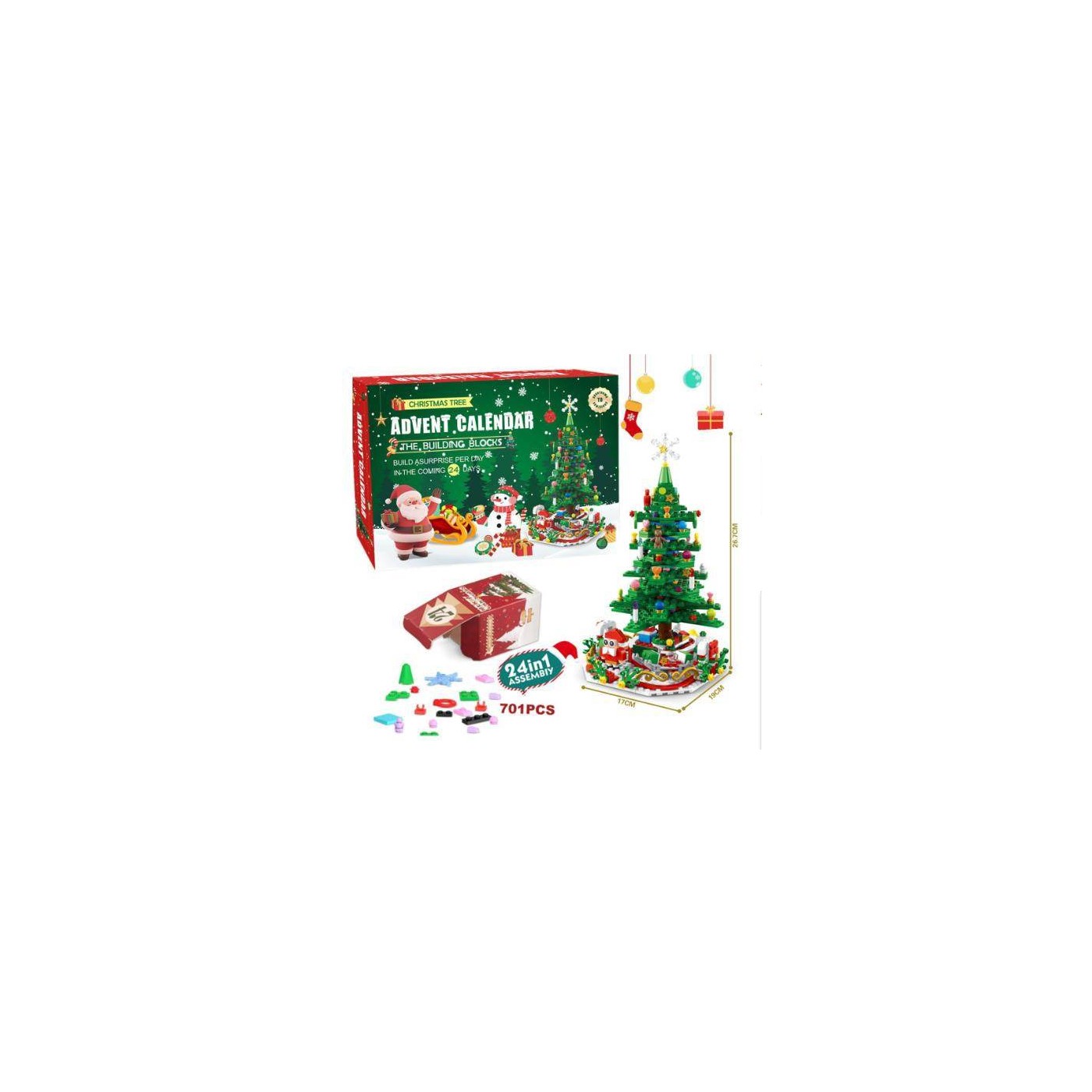 Christmas Edition Christmas Tree Bricks Set 701el. Calendar