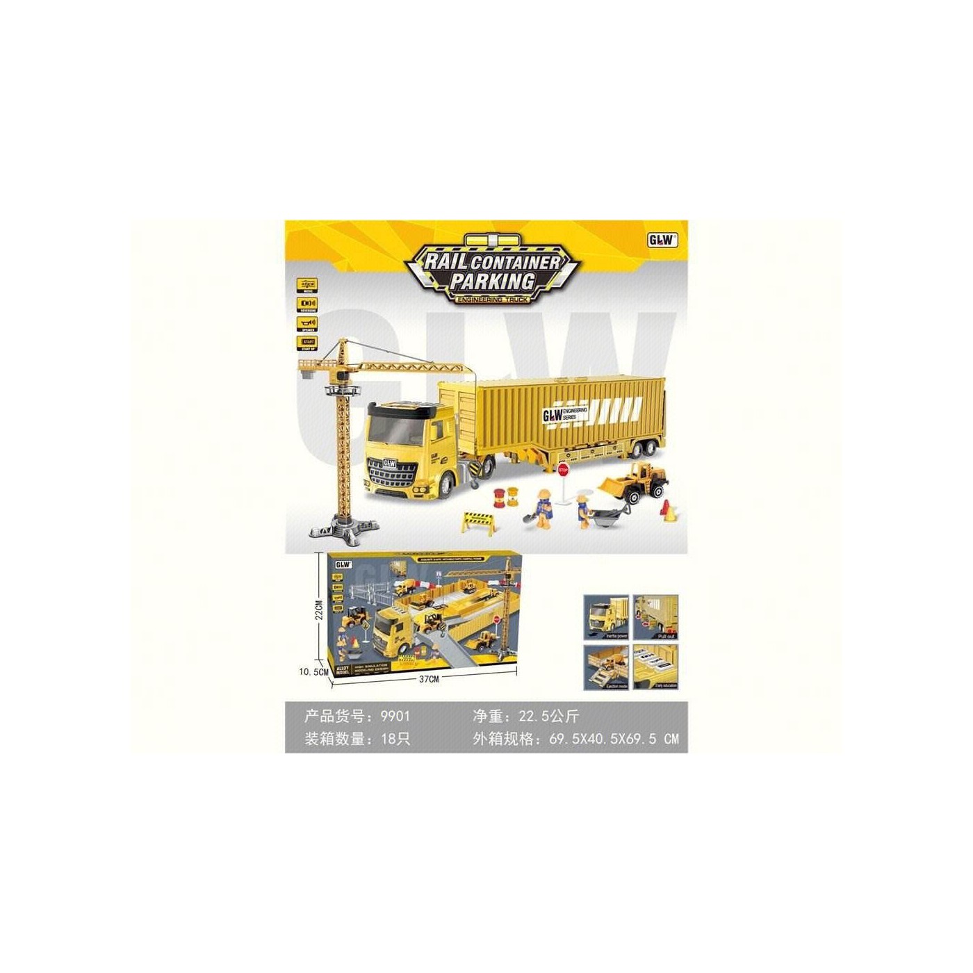 MEGA Fold-out Construction Truck + Accessories