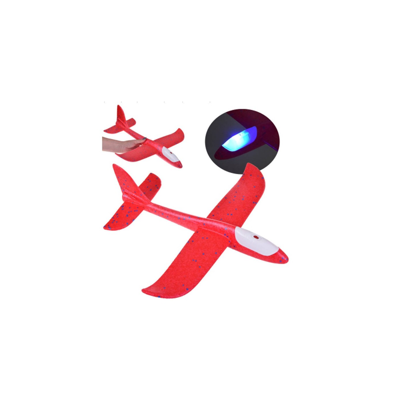 Styrofoam Plane Red + Light