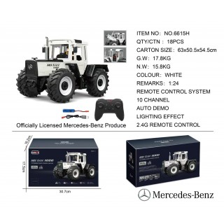 Tractor White 1:24 with remote control Mercedes Benz