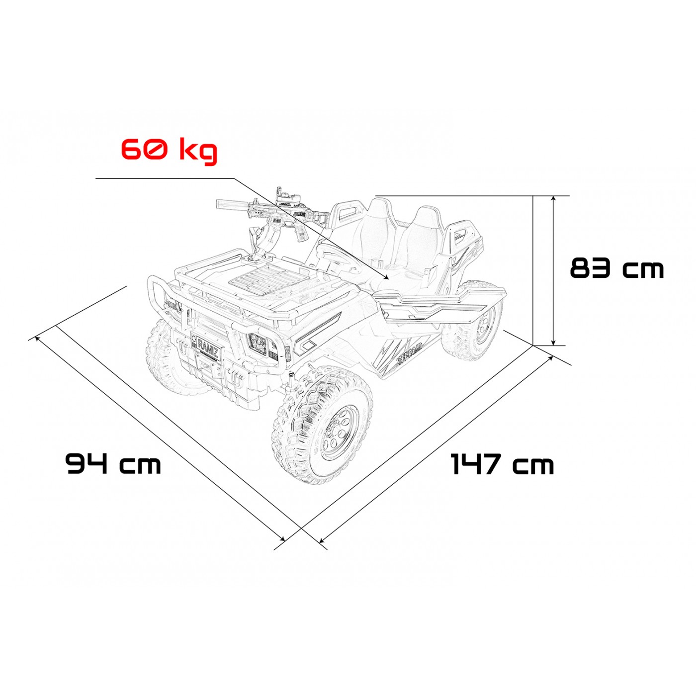 Buggy PROSPECTOR 4x4 STRONG Red