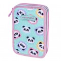 ASTRABAG MINTY PANDAS Double Pencil Case