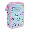 ASTRABAG MINTY PANDAS Double Pencil Case