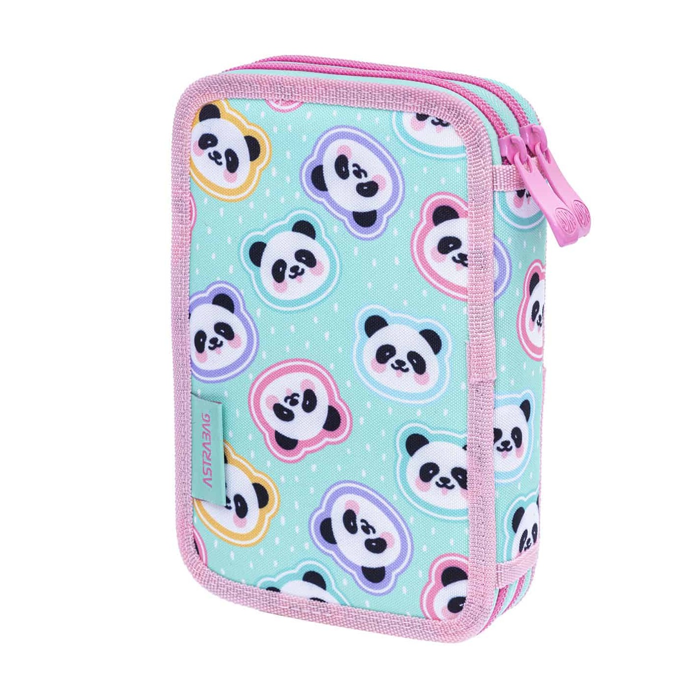 ASTRABAG MINTY PANDAS Double Pencil Case