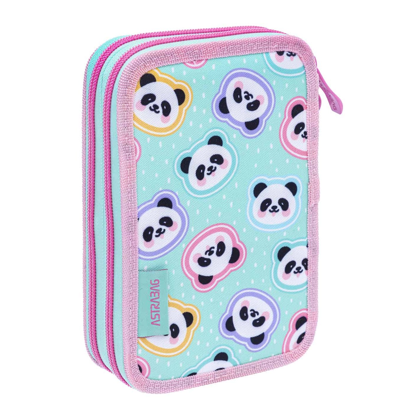 ASTRABAG MINTY PANDAS Double Pencil Case