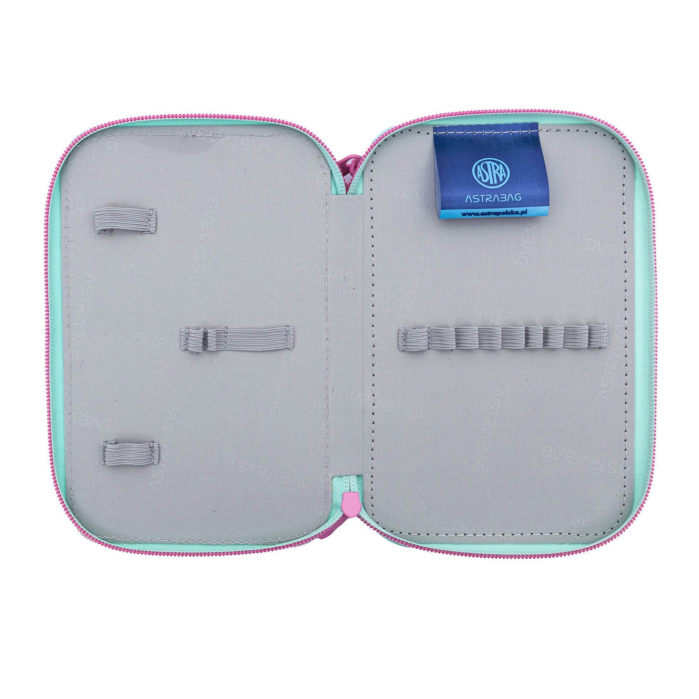 ASTRABAG MINTY PANDAS Double Pencil Case
