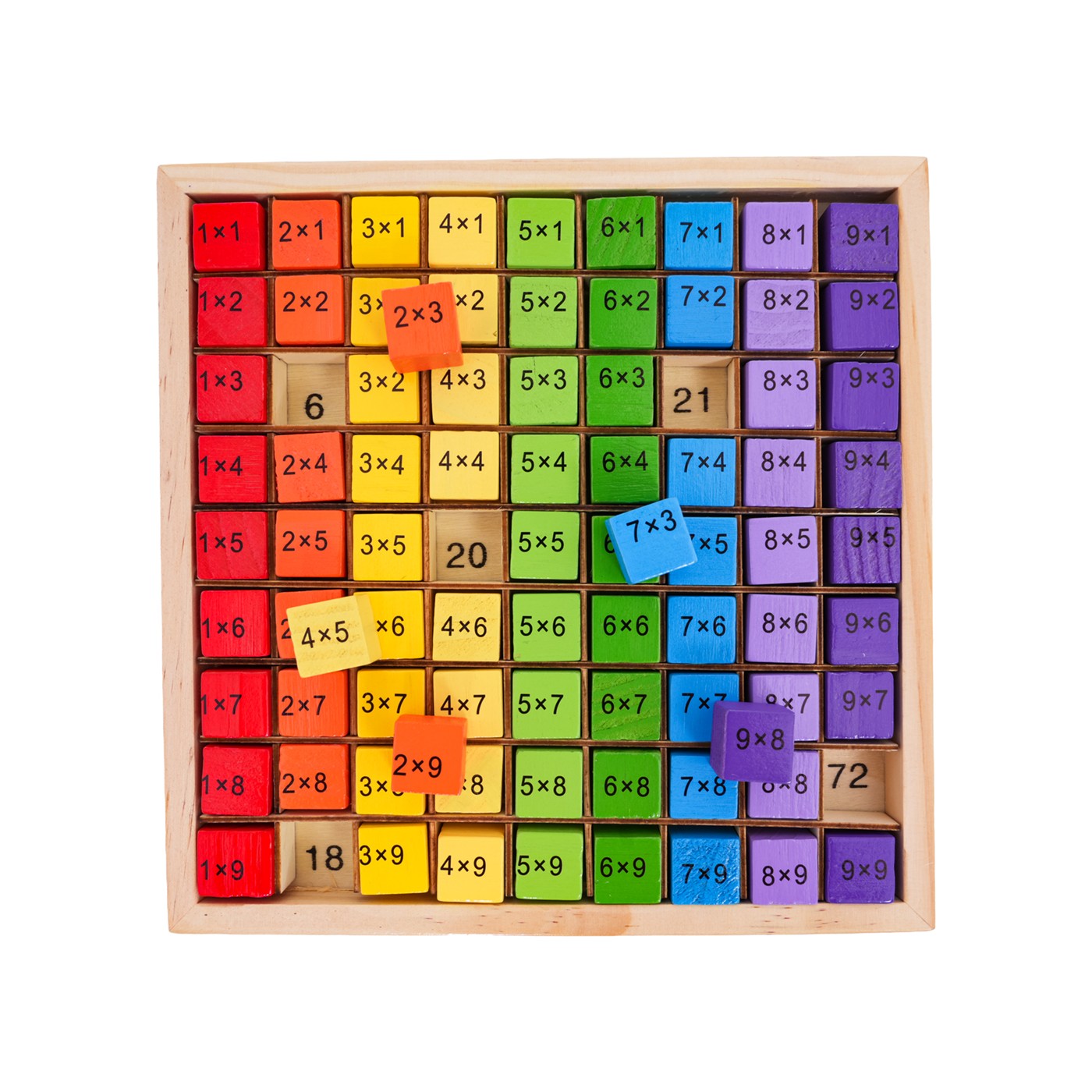 Wooden Multiplication Learning Board