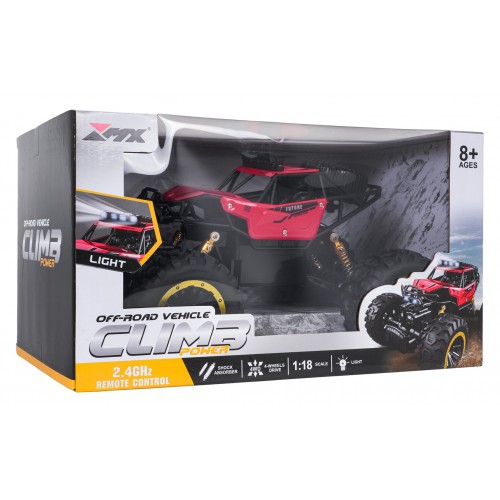 1:18 Scale R/C Crawler CLIMB POWER Red