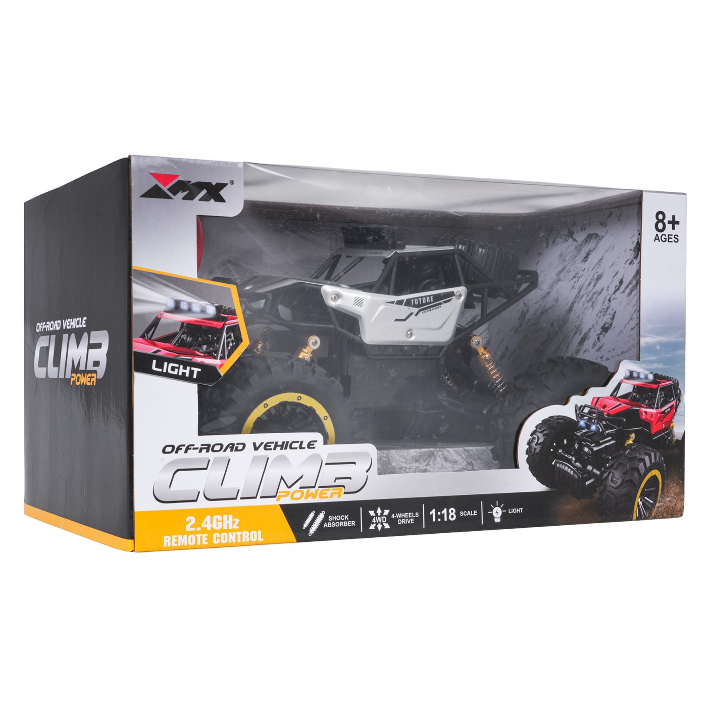 1:18 CLIMB POWER Silver R/C Crawler