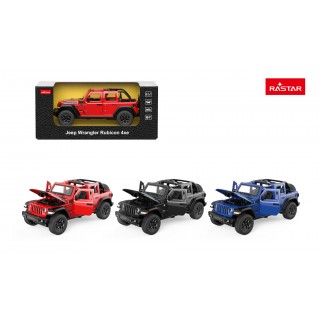 Metal Car 1:32 Jeep Wrangler Rubicon Blue RASTAR
