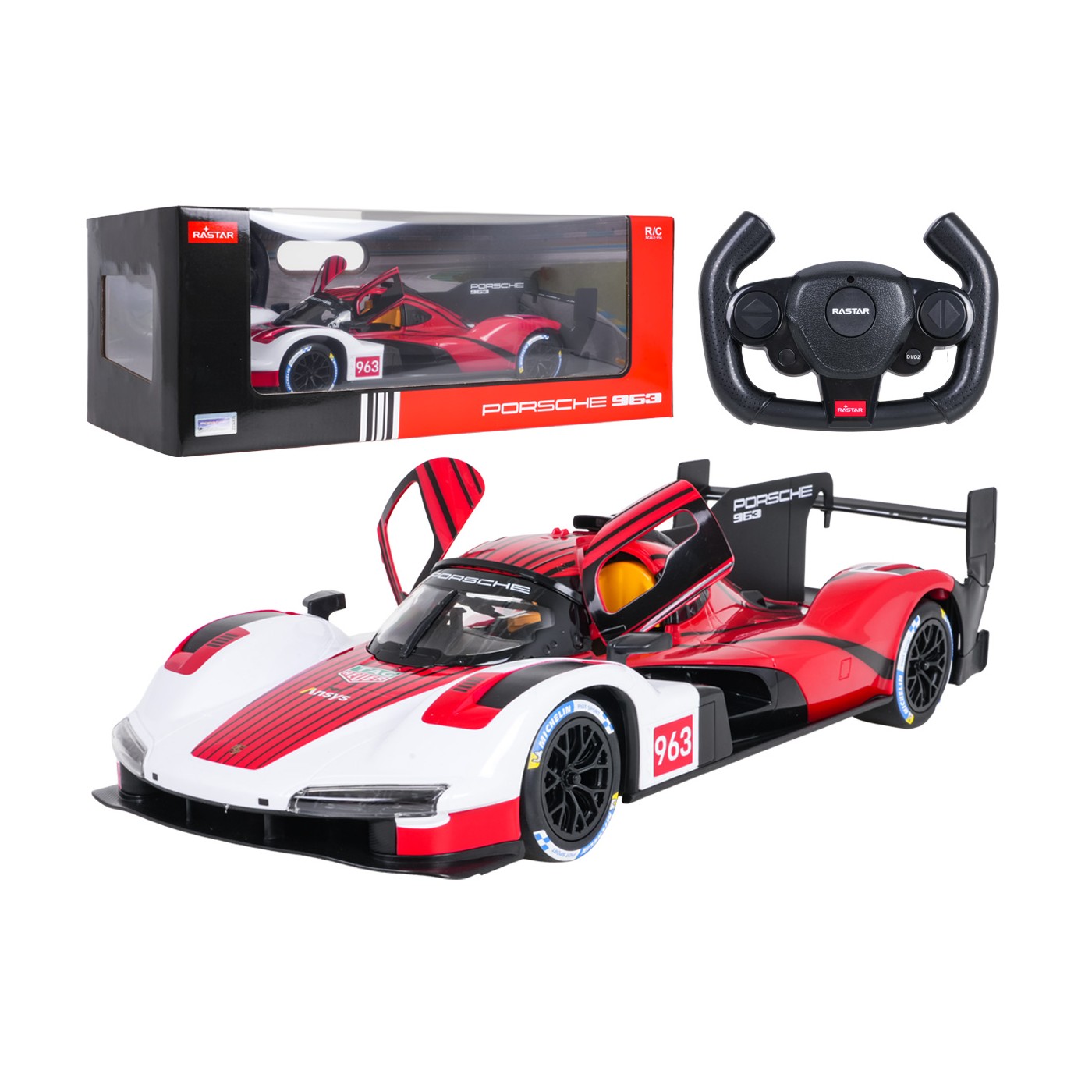 R/C 1:14 Porsche 963 LMDh Red RASTAR