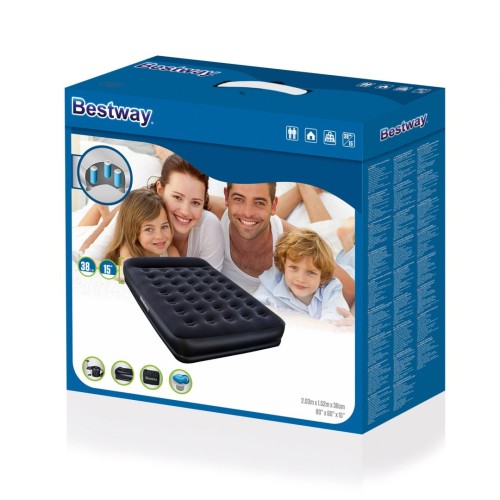 Velour mattress with pump RESTAIRA 203 152 38 BESTWAY