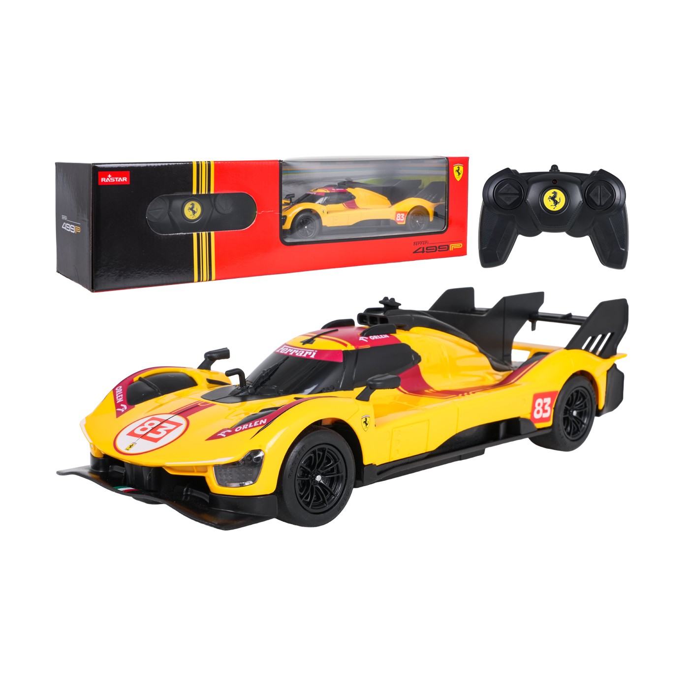 R/C car 1:24 Ferrari 499P-N83 Yellow RASTAR