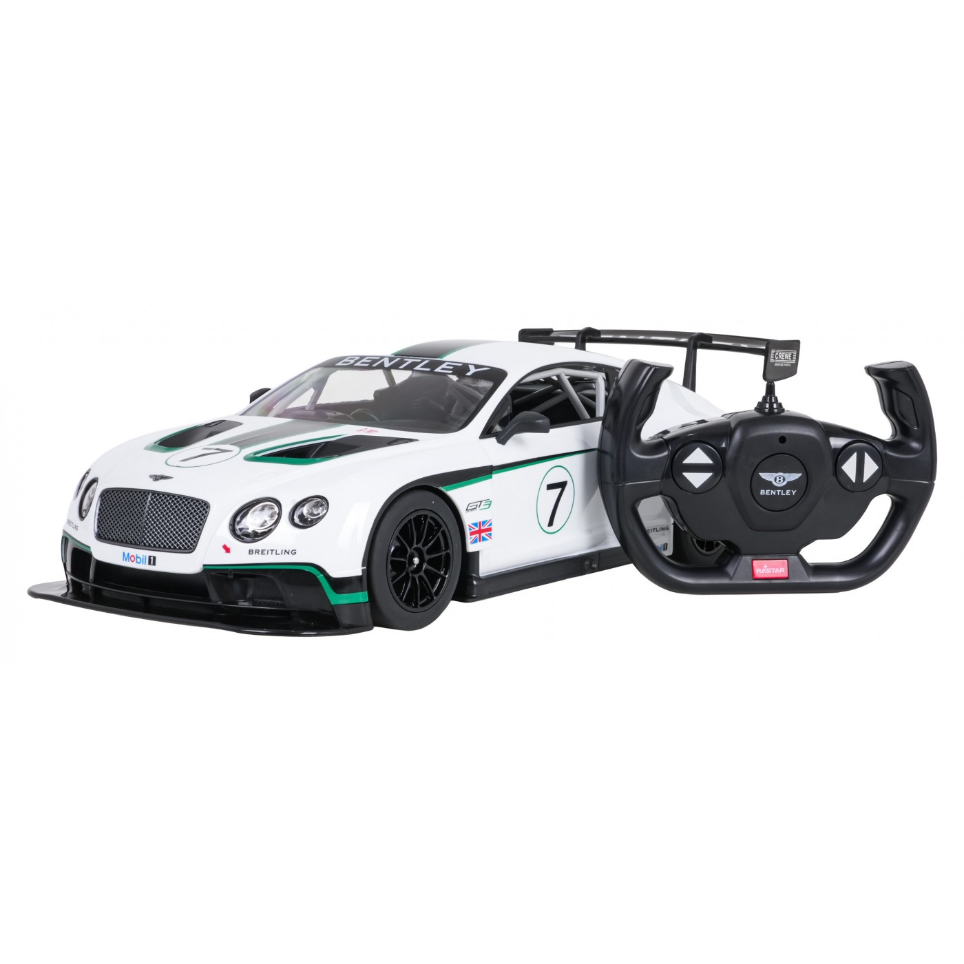 R/C Car 1:14 Bentley Continental GT3 White RASTAR
