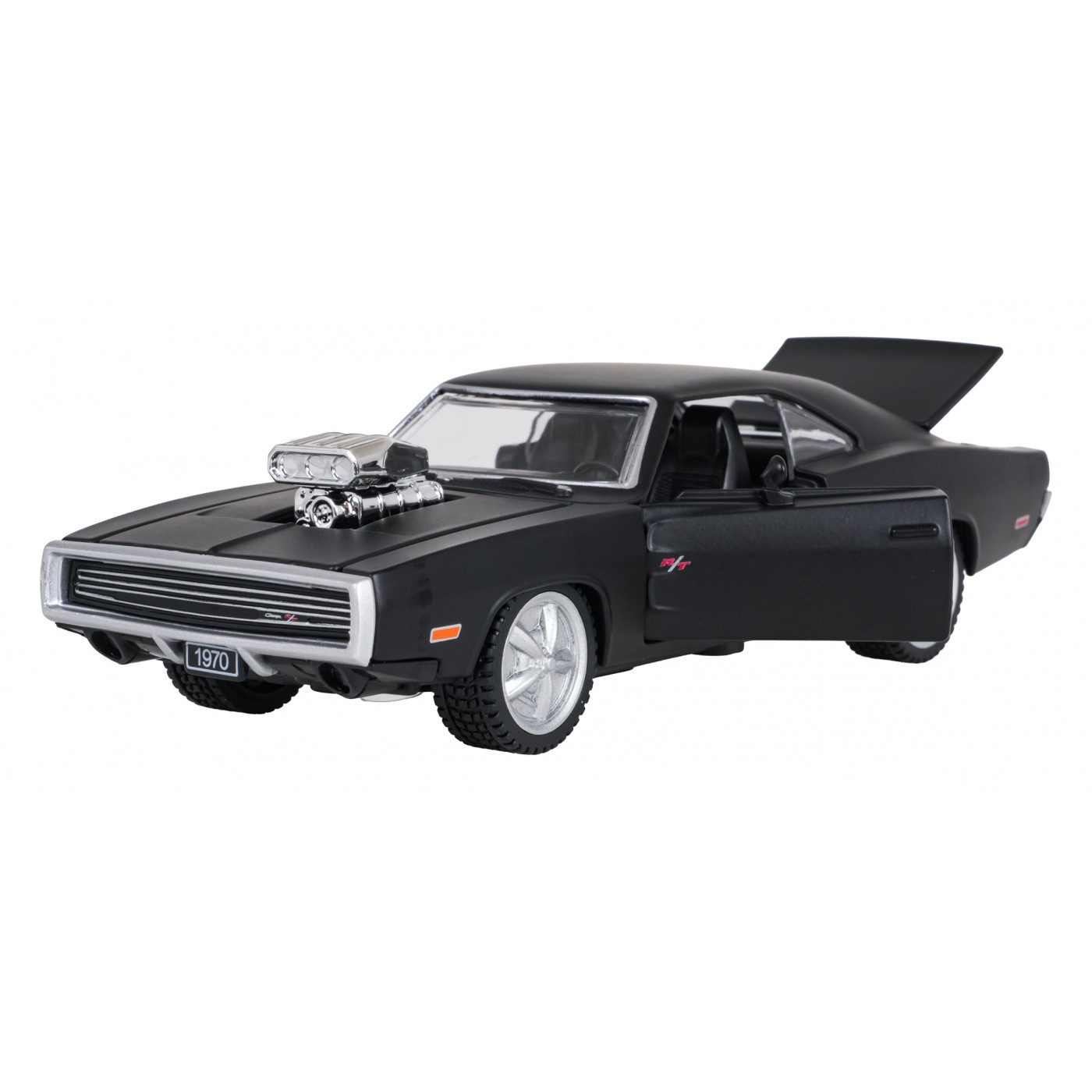 Metal Car 1:36 1970 Dodge Charger R/T Black RASTAR