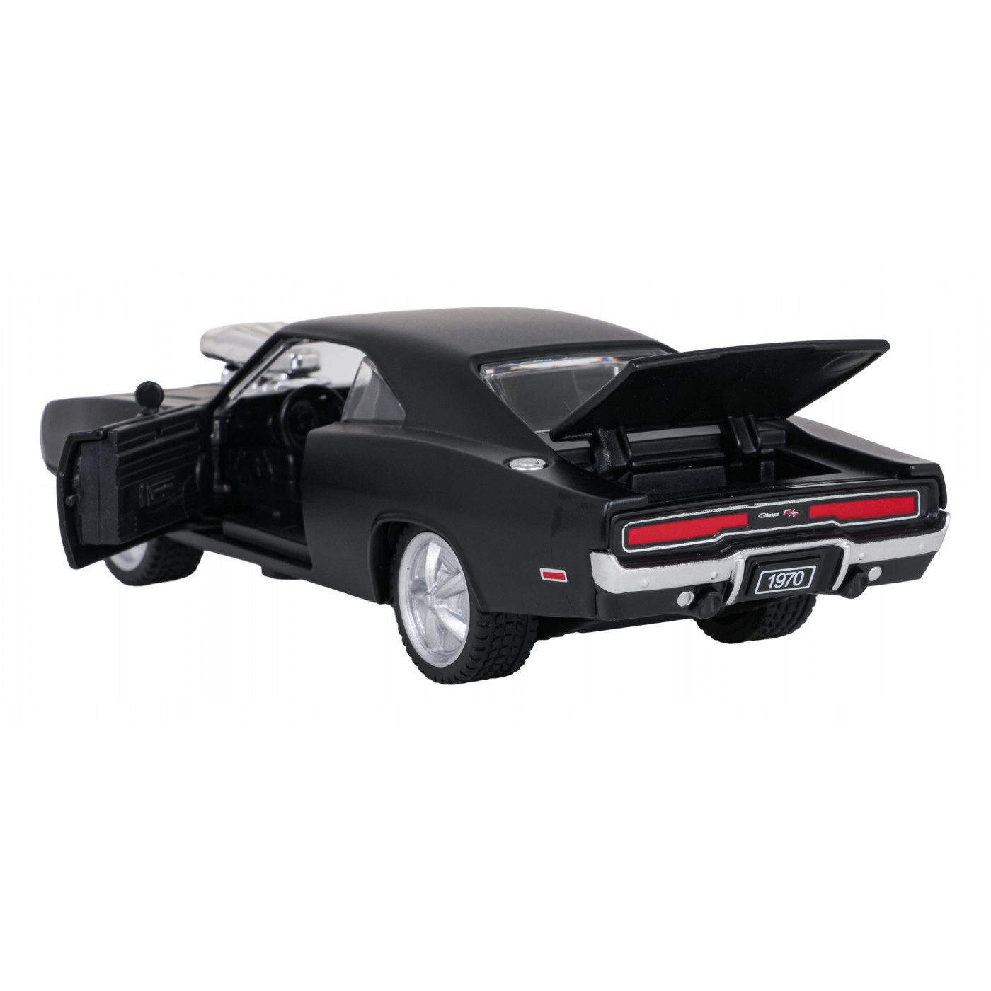 Metal Car 1:36 1970 Dodge Charger R/T Black RASTAR