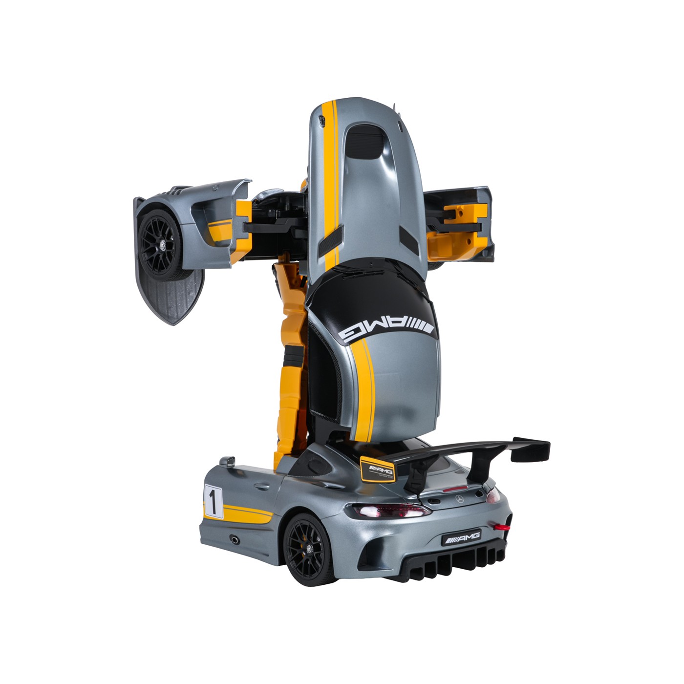 Car/Robot 2in1 R/C 1:14 Mercedes-AMG GT3 Gray RASTAR