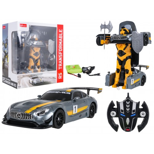 Car/Robot 2in1 R/C 1:14 Mercedes-AMG GT3 Gray RASTAR