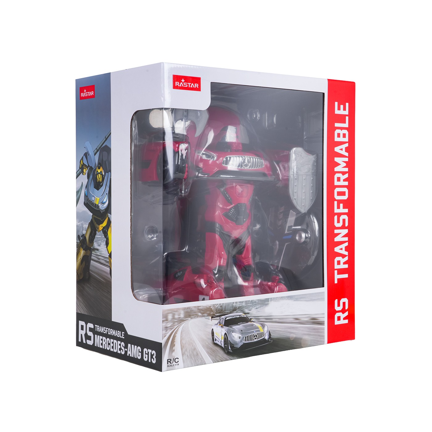 Car/Robot 2in1 R/C 1:14 Mercedes-AMG GT3 Red RASTAR
