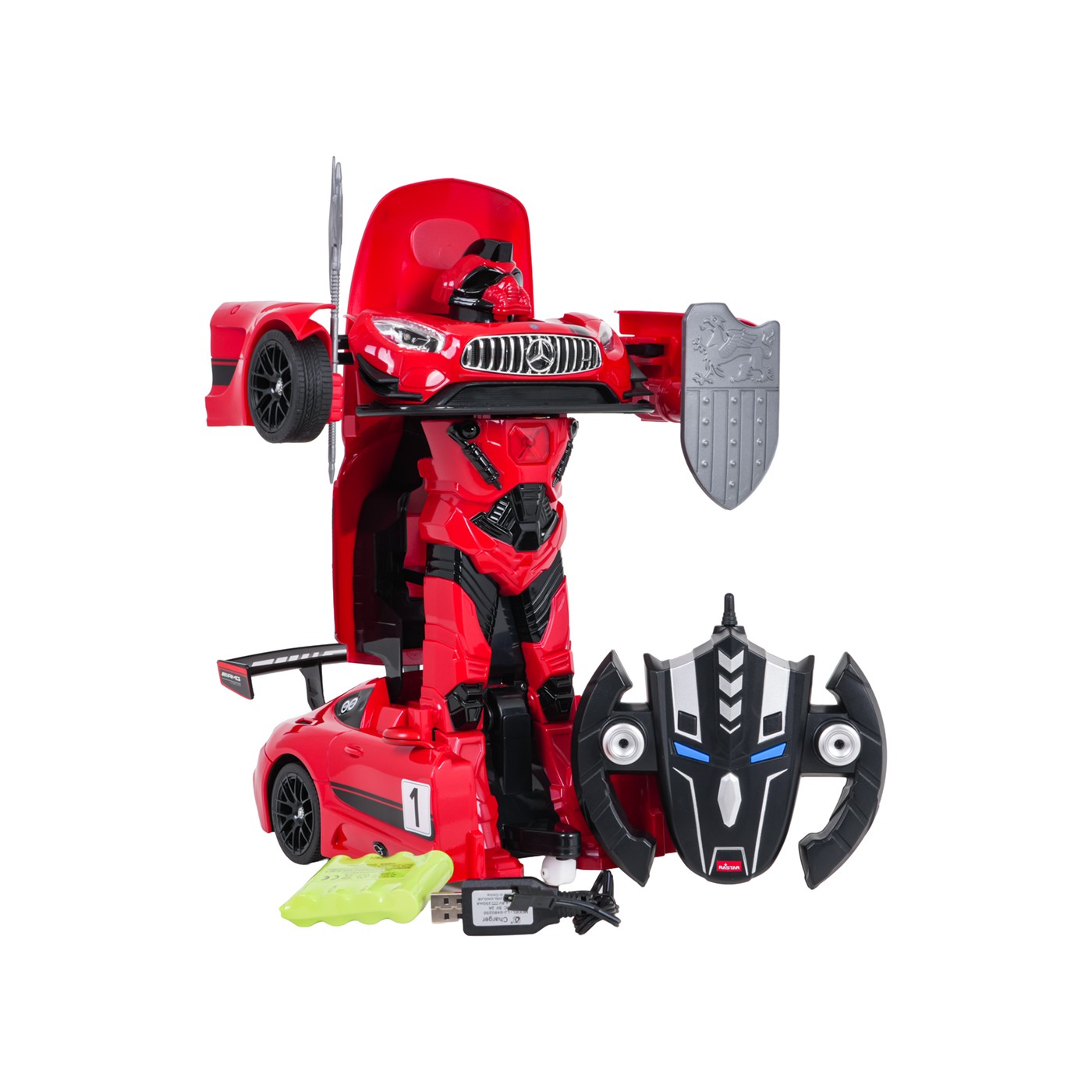 Car/Robot 2in1 R/C 1:14 Mercedes-AMG GT3 Red RASTAR