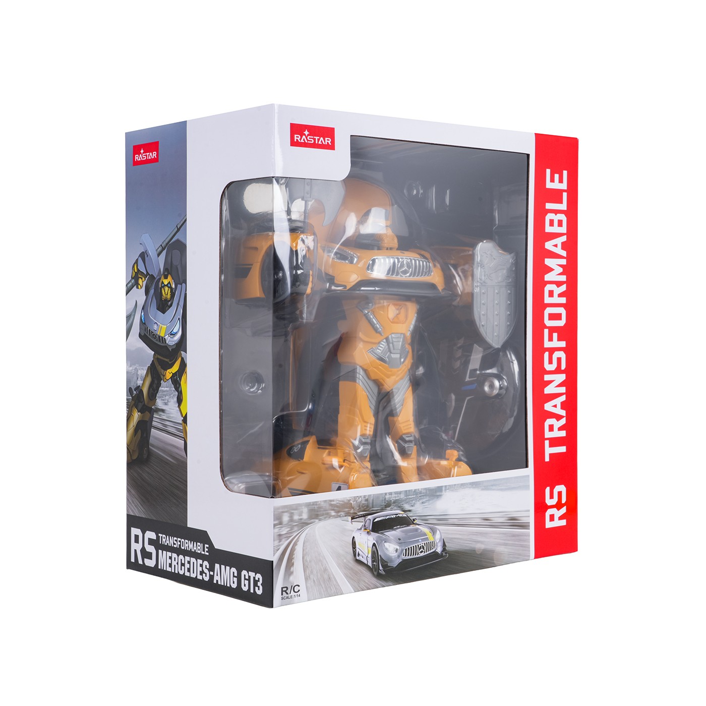 Car/Robot 2in1 R/C 1:14 Mercedes-AMG GT3 Yellow RASTAR