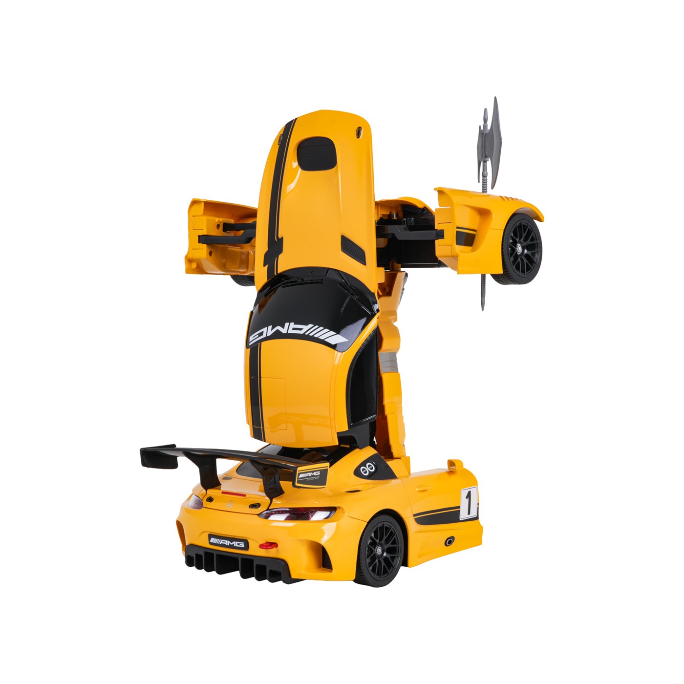 Car/Robot 2in1 R/C 1:14 Mercedes-AMG GT3 Yellow RASTAR