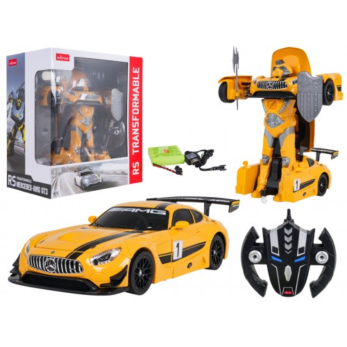 Car/Robot 2in1 R/C 1:14 Mercedes-AMG GT3 Yellow RASTAR