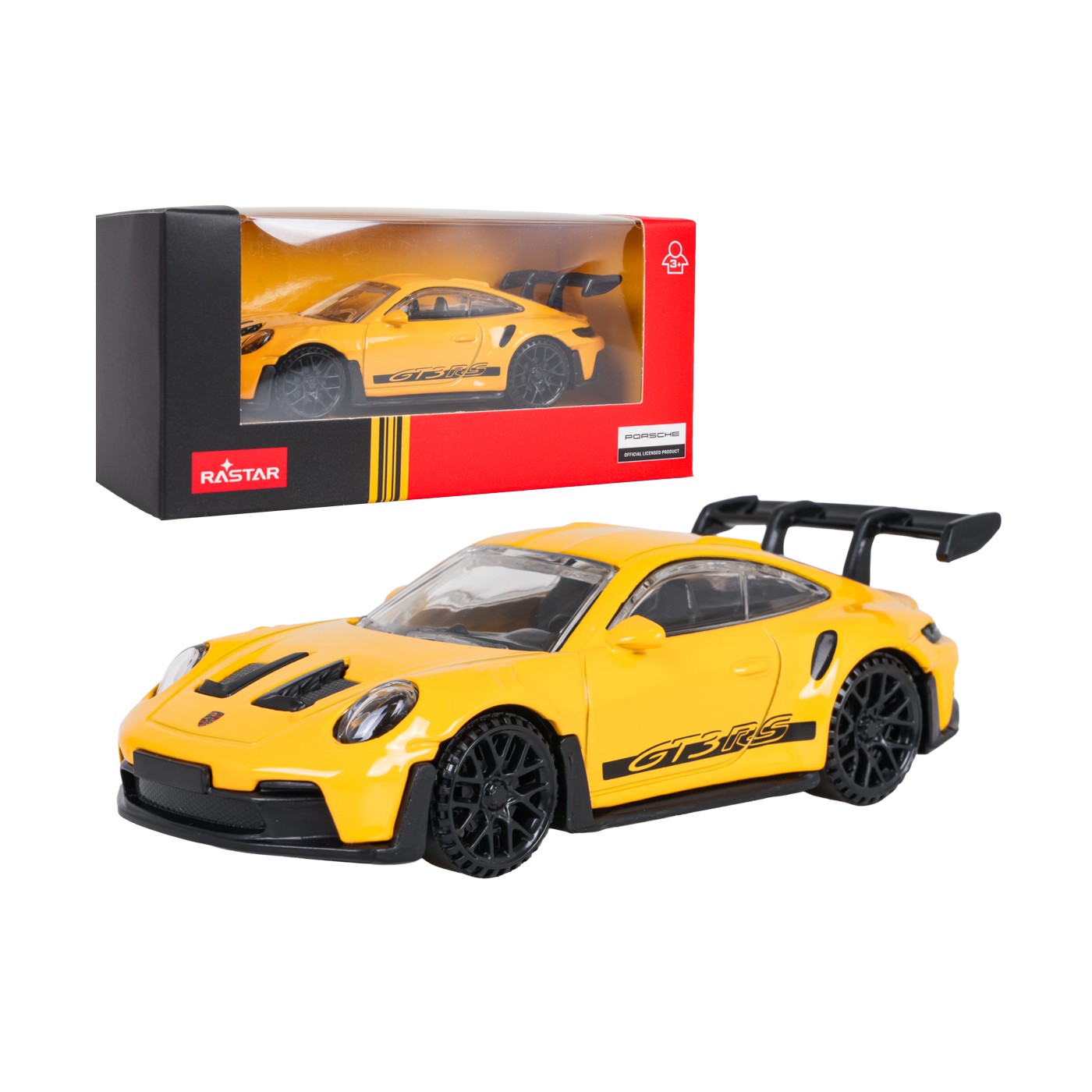 Metal Car 1:43 Porsche 911 GT3 RS Yellow RASTAR